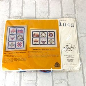 Vintage Creative Circle Cross Stitch Kit Quilt Block Samplers #1648 NEW *I